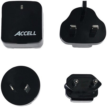 Accell Home or Away Dual-USB Charging Kit with International Plug Adapters D080B-023K